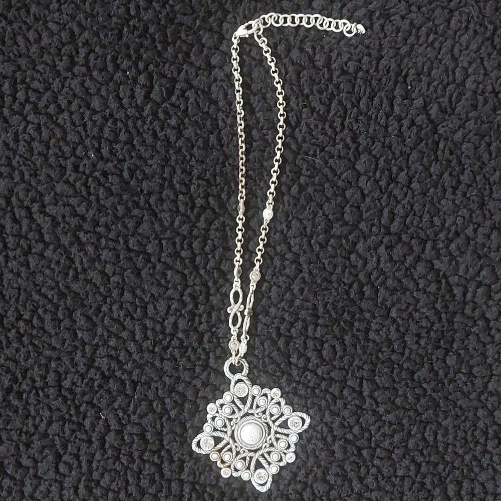 Brighton Silver And Rhinestone Statement Necklace… - image 5